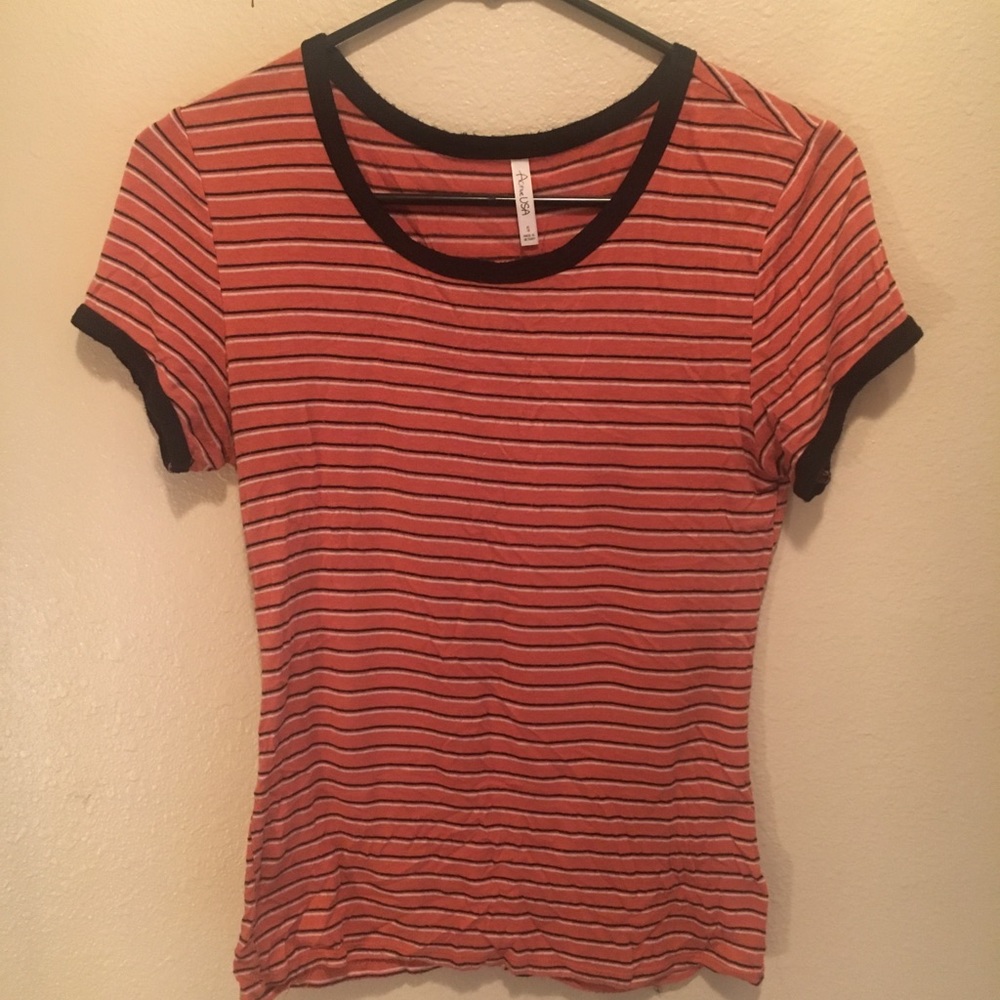 Short sleeve striped top